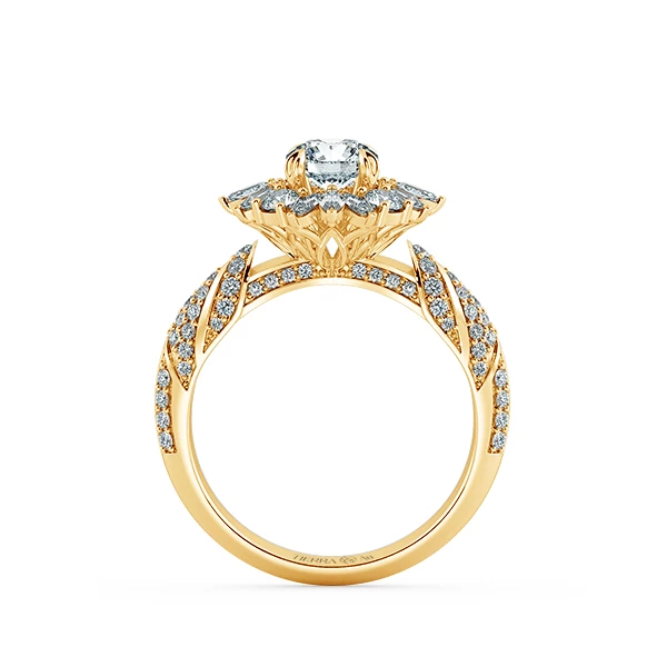 Nhẫn đính hôn Floral Halo NCH2501 5